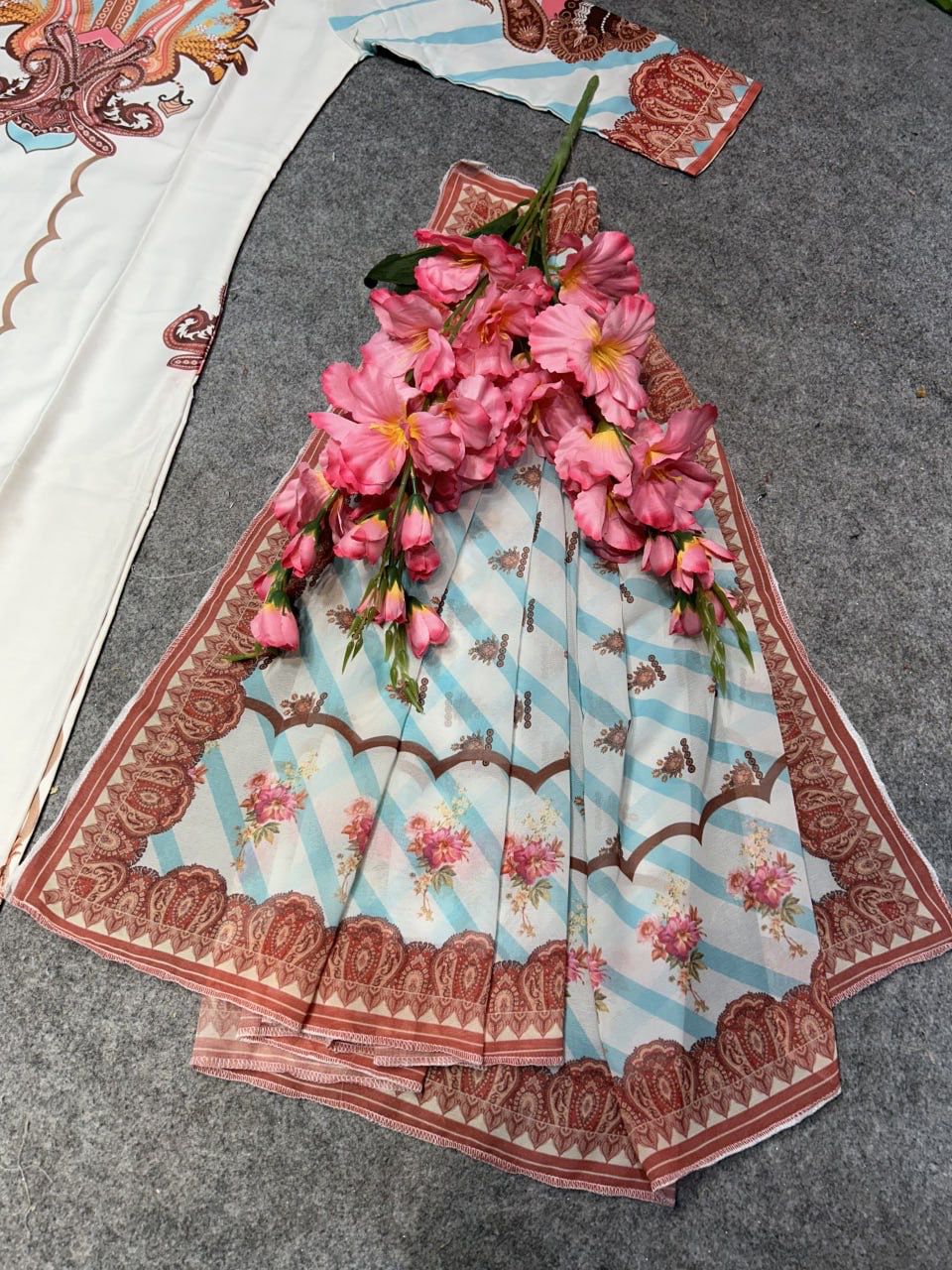 DC G24 Plus Size Printed Designer Kurti With Bottom Dupatta Wholesale Shop In Surat